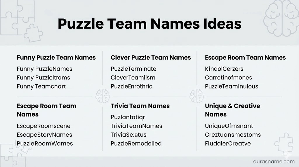 Puzzle Team Names