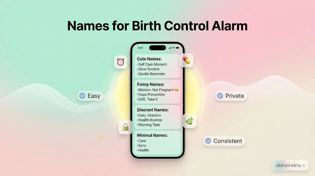 Names for Birth Control Alarm