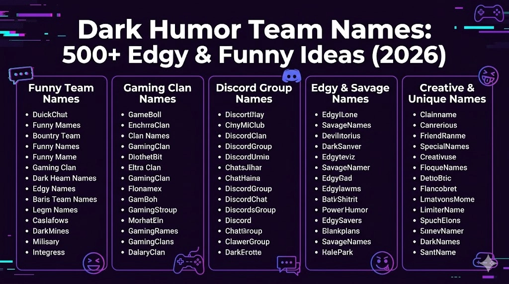 Dark Nsfw Team Names