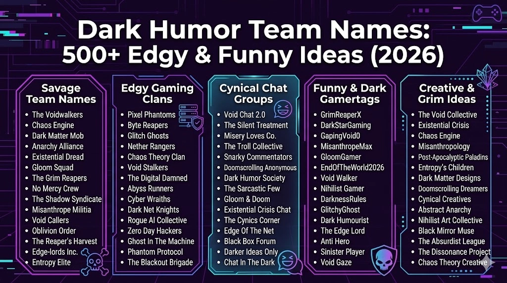 Dark Nsfw Team Names