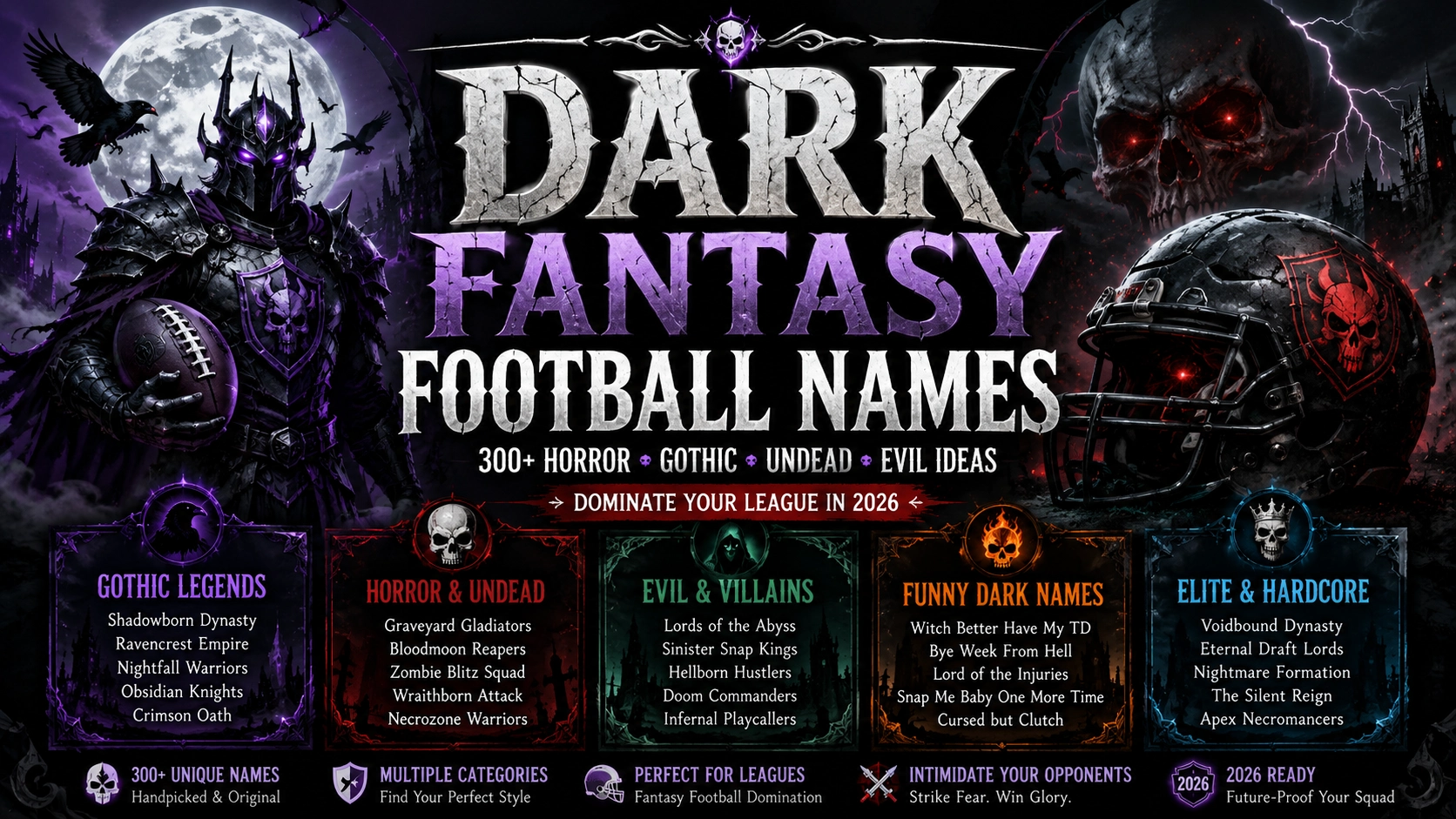 Dark Fantasy Football Names