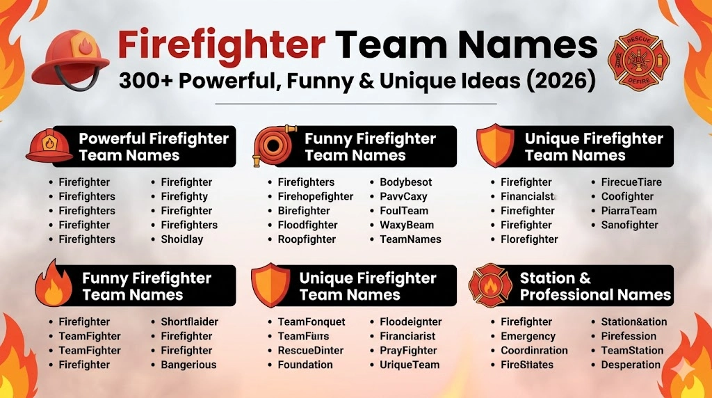 Firefighter Team Names