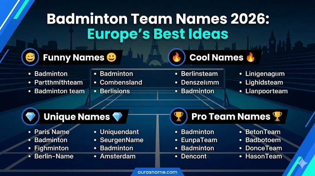 Badminton Team Names 