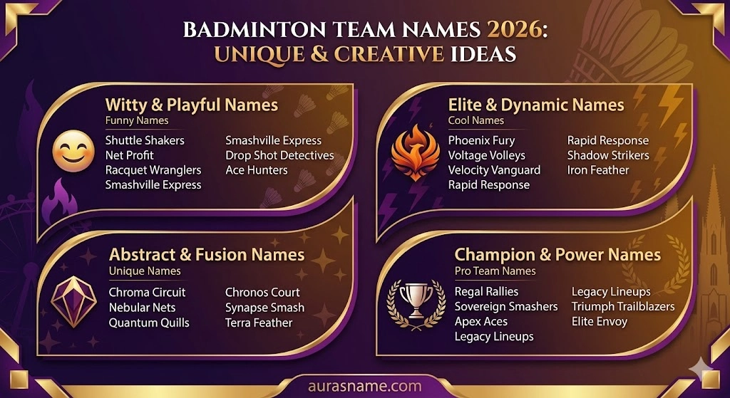 Badminton Team Names 