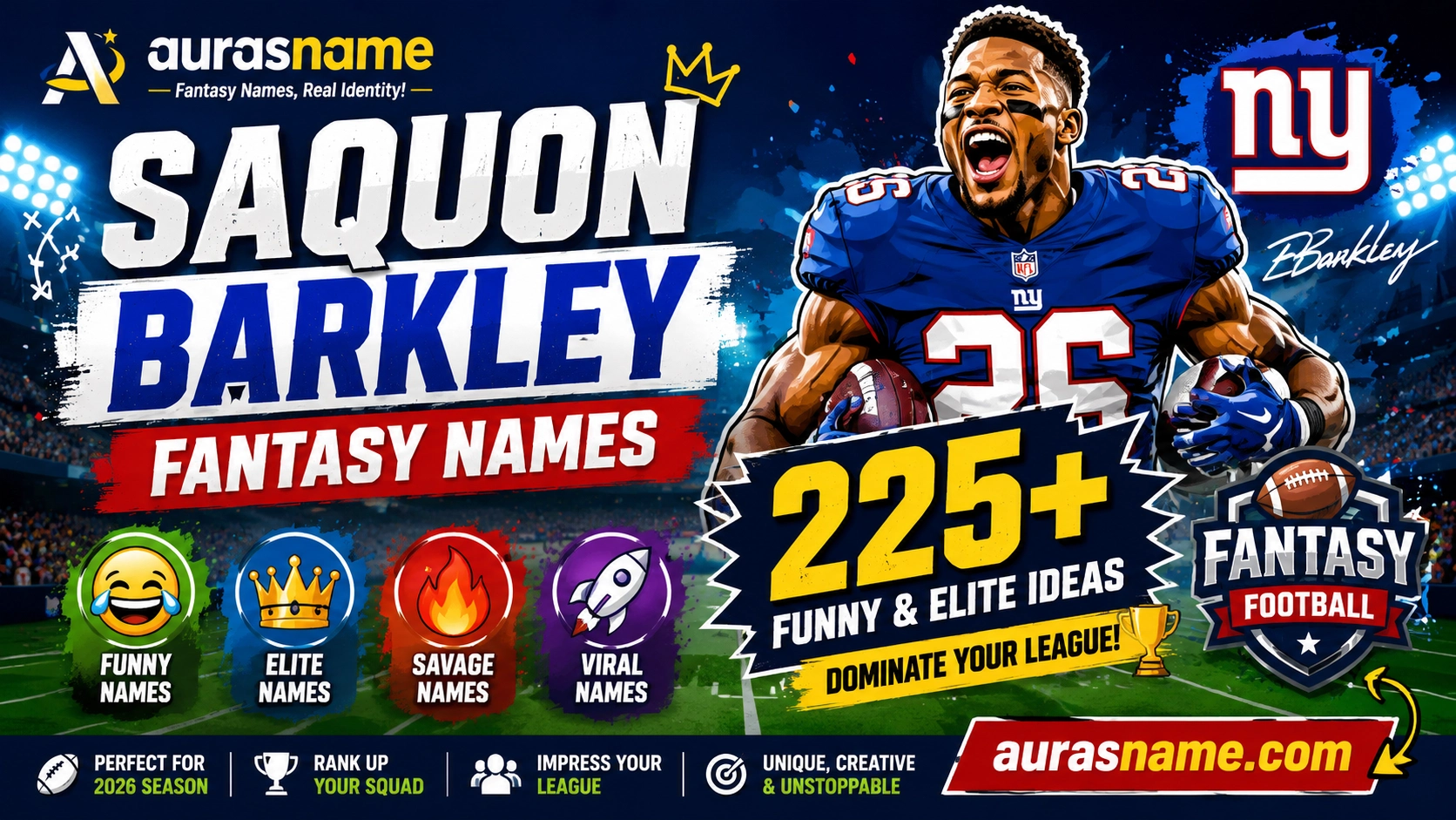 Saquon Barkley Fantasy Names