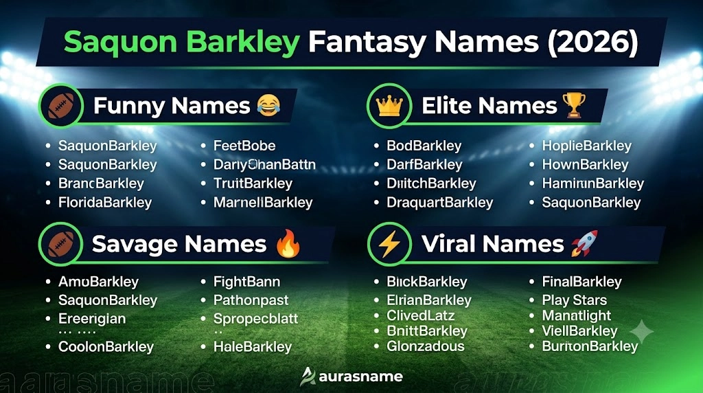 Saquon Barkley Fantasy Names
